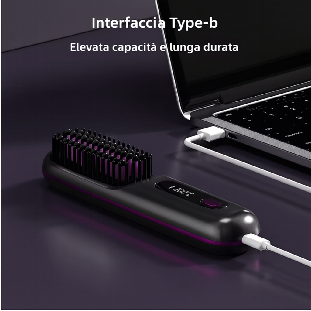 BellaWave - Spazzola lisciante portatile senza fili