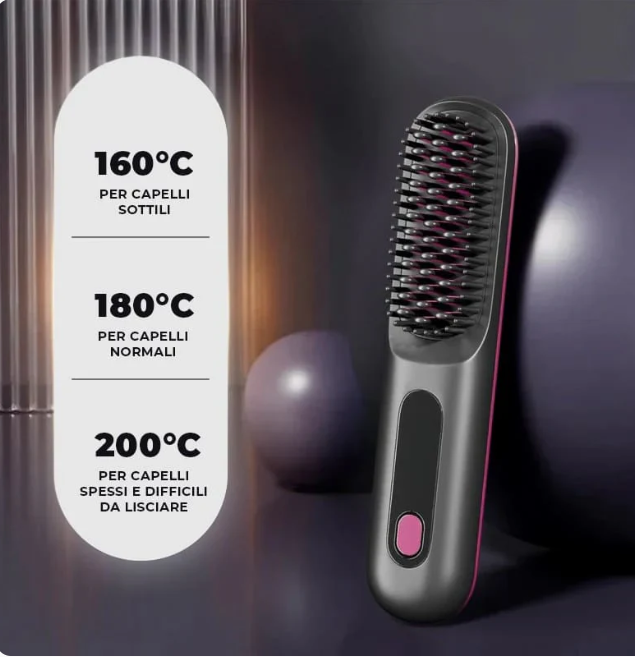 BellaWave - Spazzola lisciante portatile senza fili